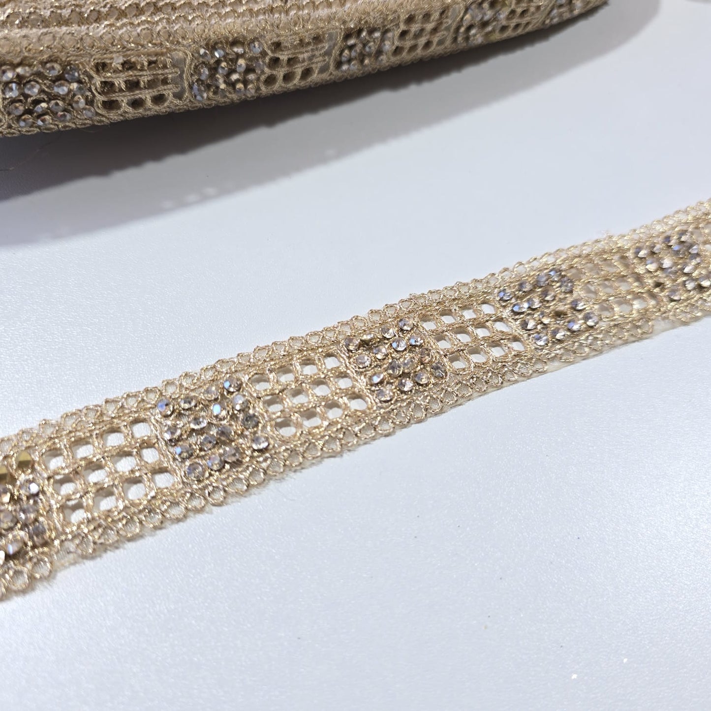 Luxury Embroidered Lace Trim Decorative Border for Bridal, Saree & Dressmaking by 9 Metres