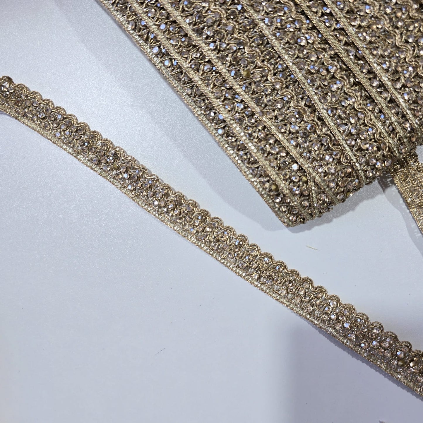 Luxury Embroidered Lace Trim Decorative Border for Bridal, Saree & Dressmaking by 9 Metres