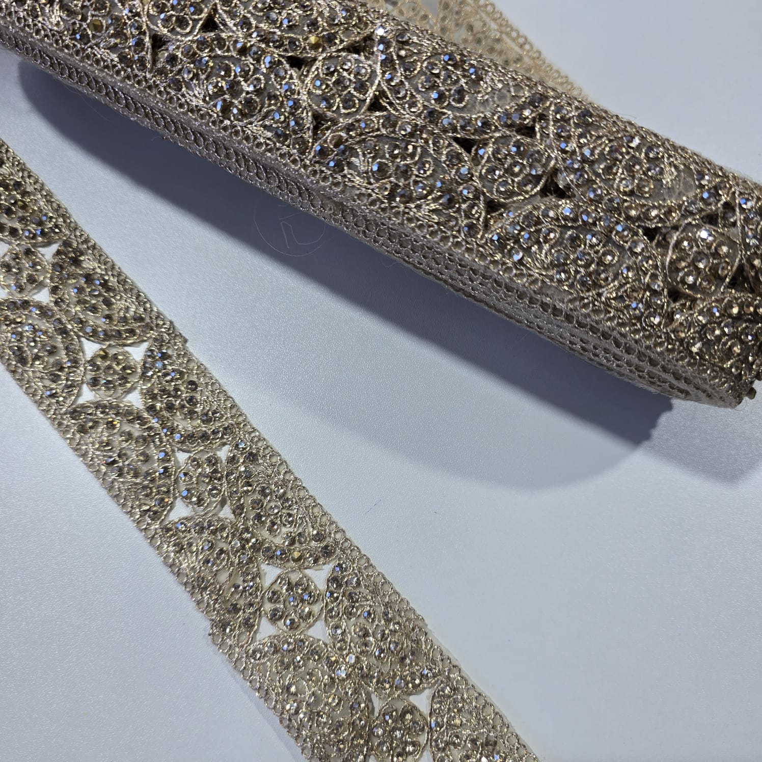 Luxury Embroidered Lace Trim Decorative Border for Bridal, Saree & Dressmaking by 9 Metres