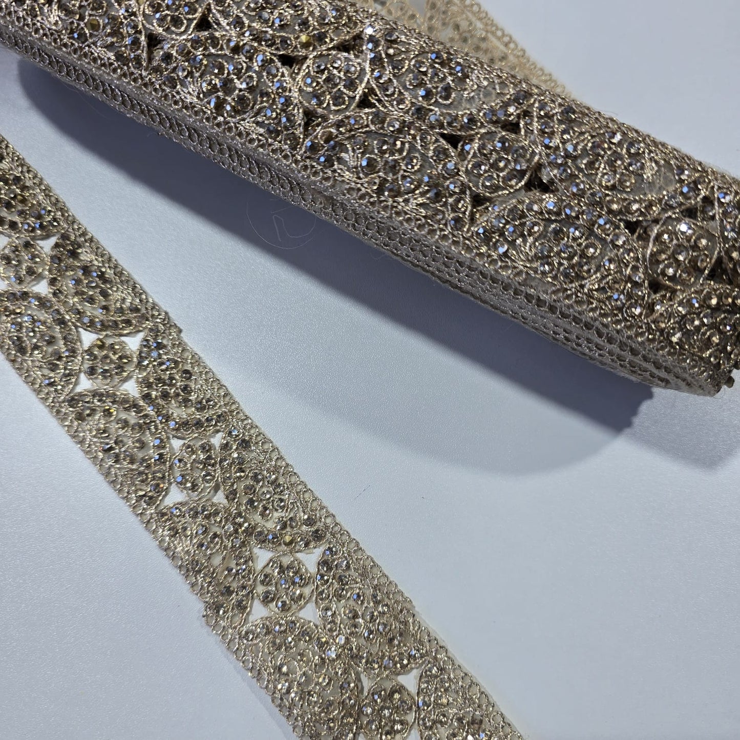 Luxury Embroidered Lace Trim Decorative Border for Bridal, Saree & Dressmaking by 9 Metres