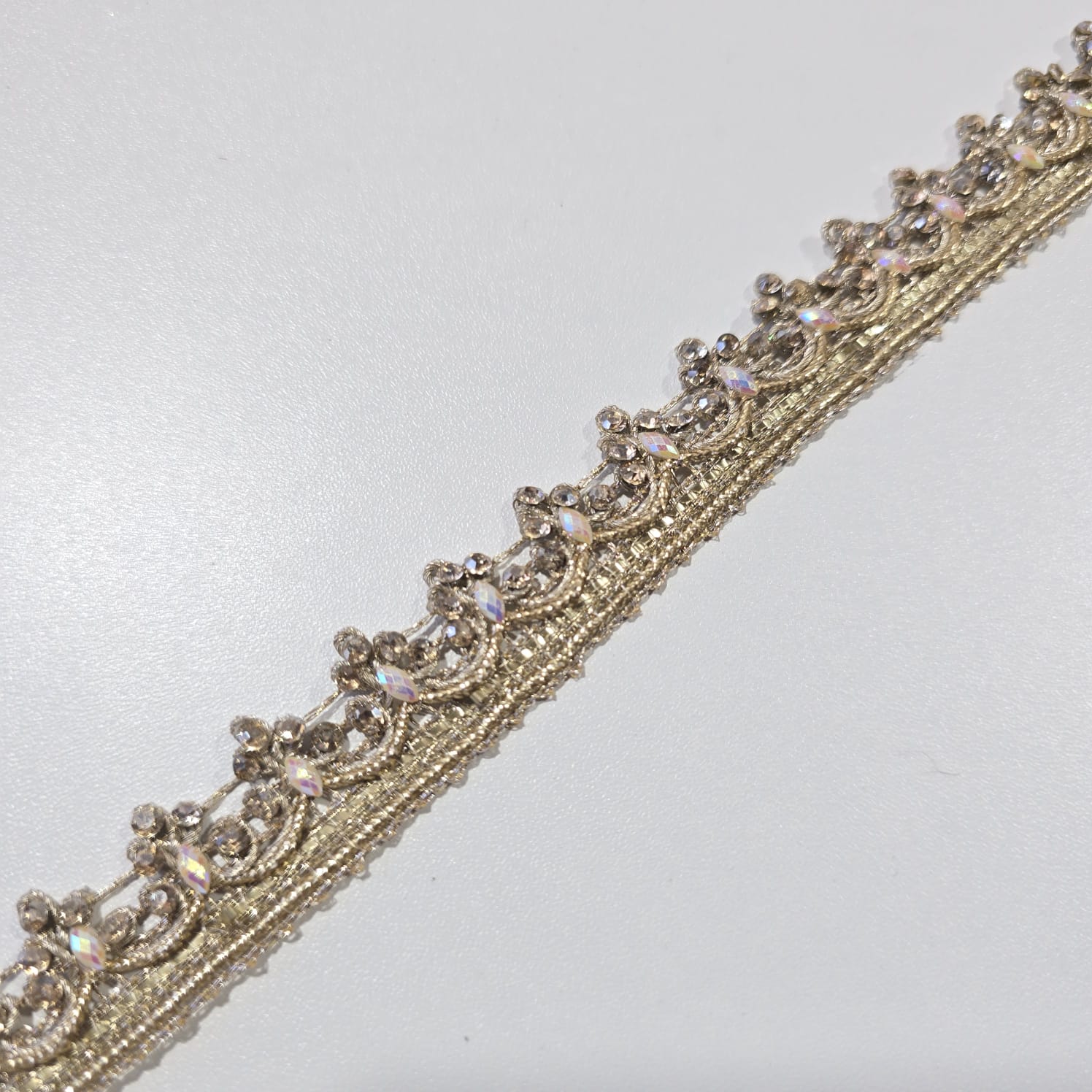 Luxury Embroidered Lace Trim Decorative Border for Bridal, Saree & Dressmaking by 9 Metres