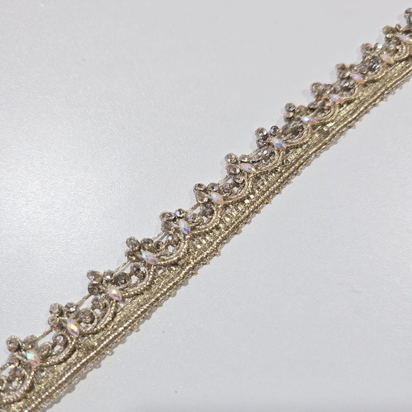 Luxury Embroidered Lace Trim Decorative Border for Bridal, Saree & Dressmaking by 9 Metres