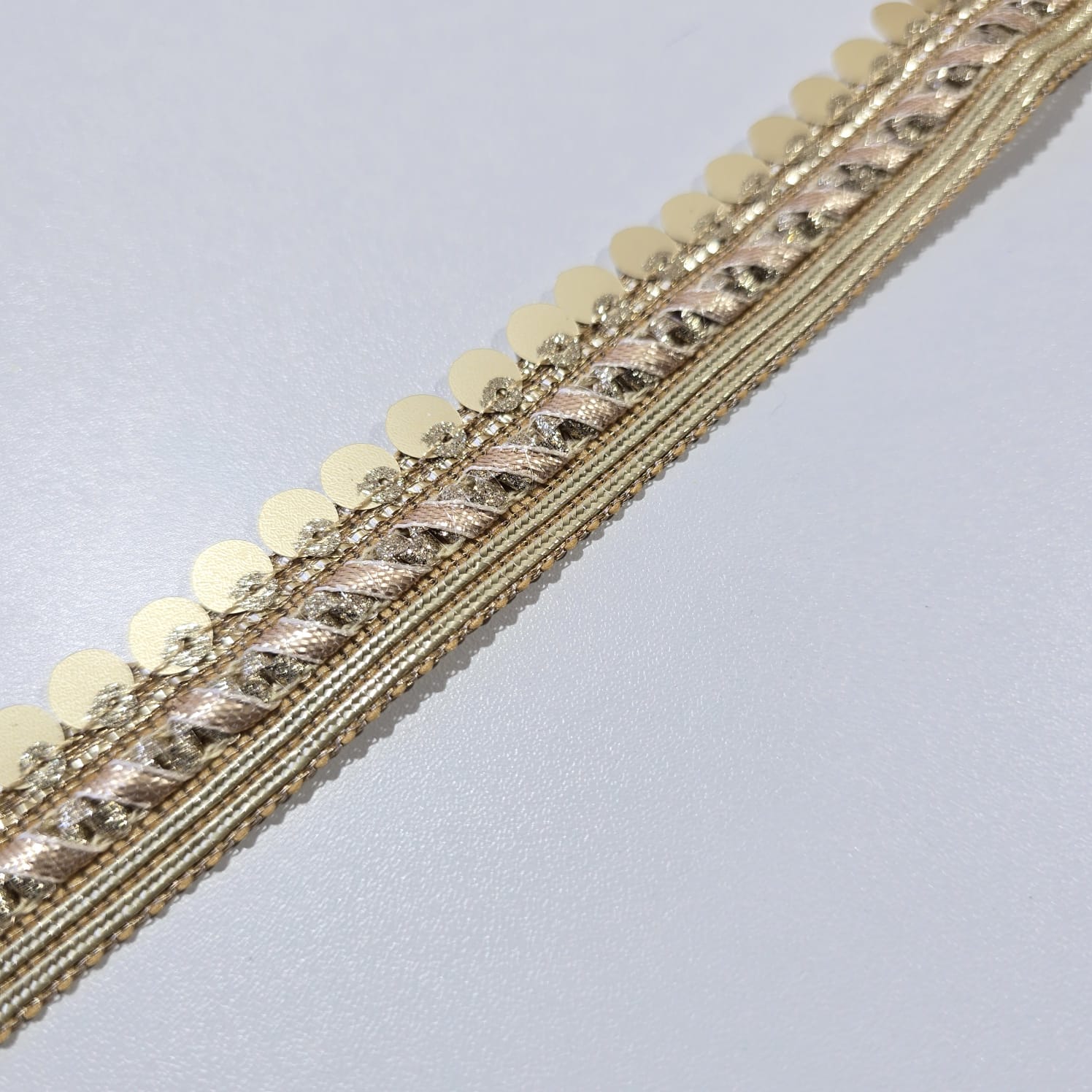Luxury Embroidered Lace Trim Decorative Border for Bridal, Saree & Dressmaking by 9 Metres
