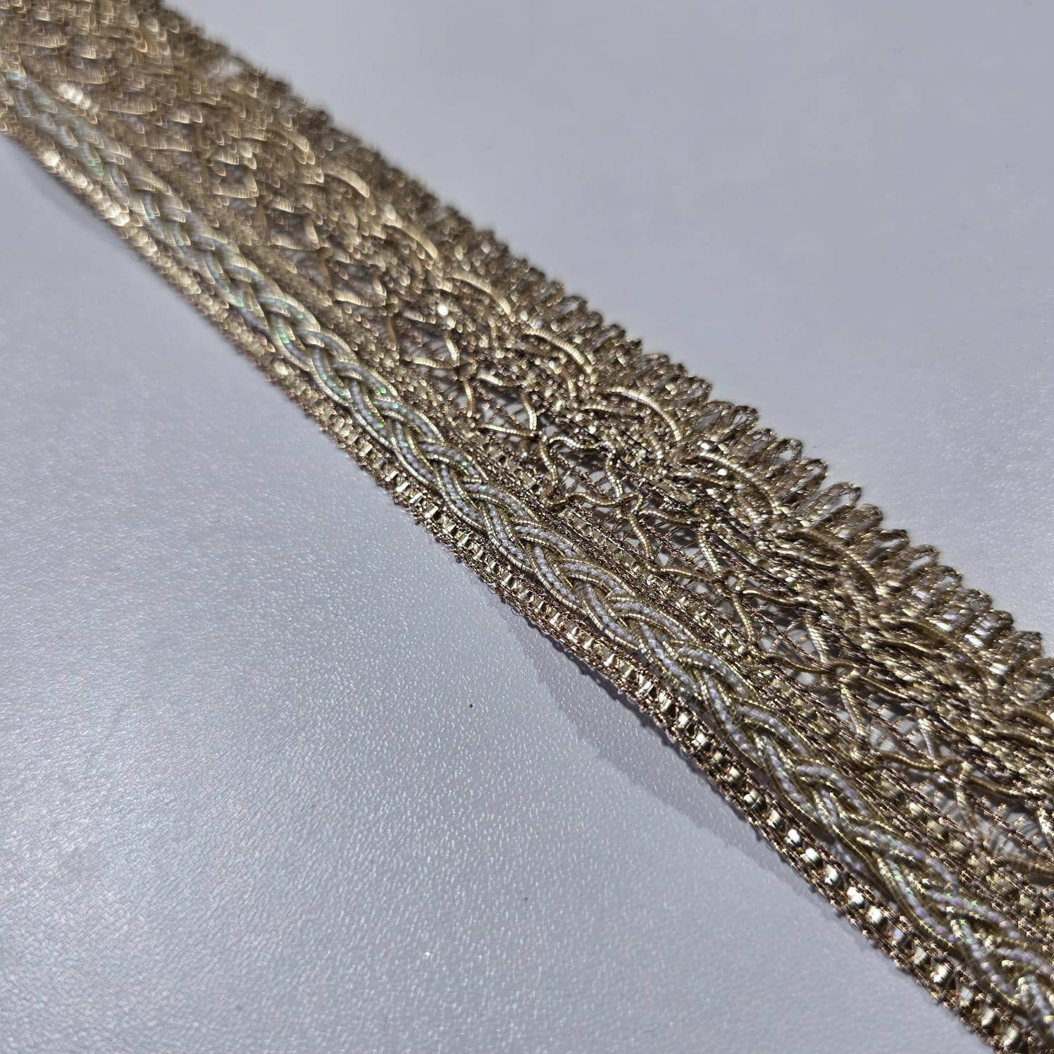 Luxury Embroidered Lace Trim Decorative Border for Bridal, Saree & Dressmaking by 9 Metres