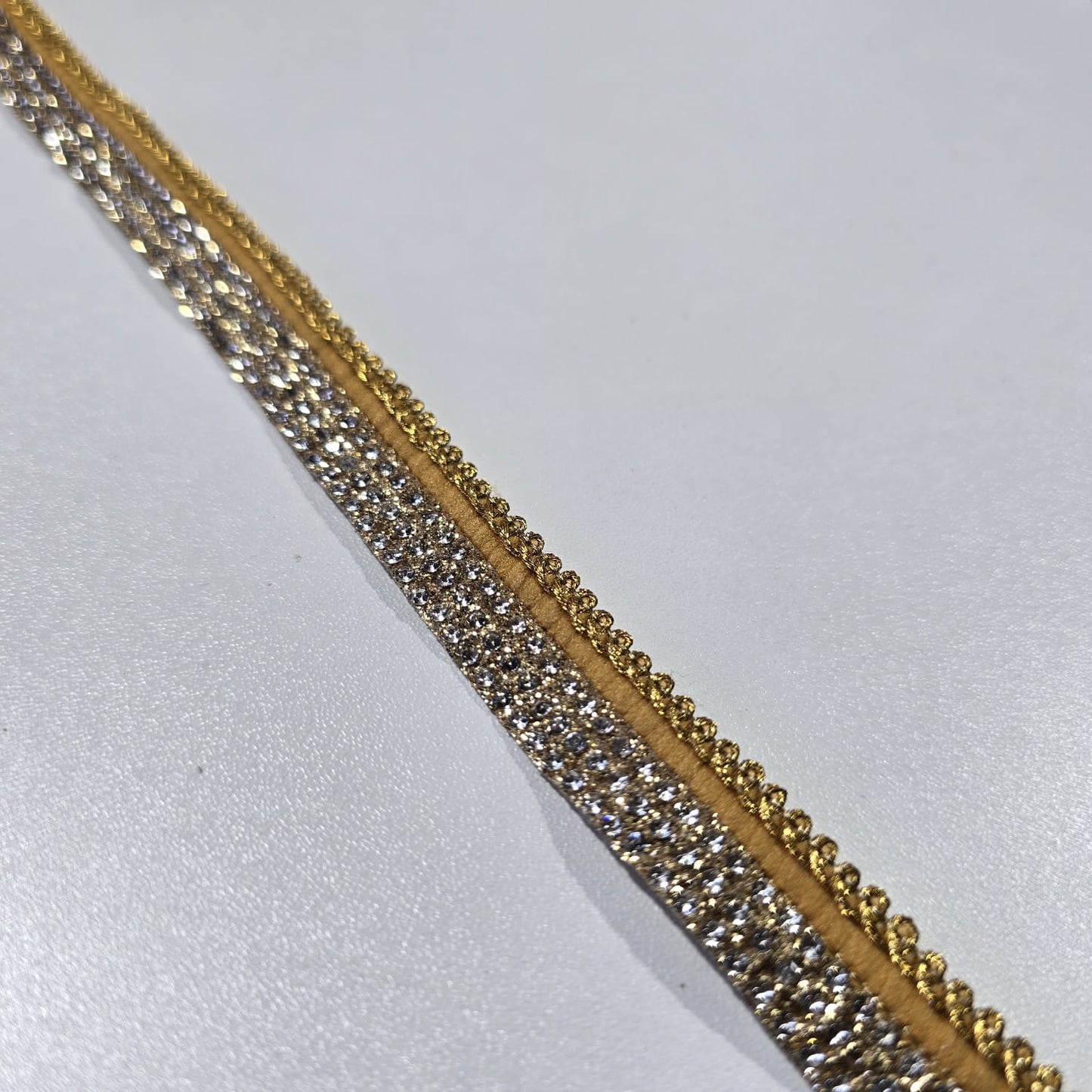 Luxury Embroidered Lace Trim Decorative Border for Bridal, Saree & Dressmaking by 9 Metres