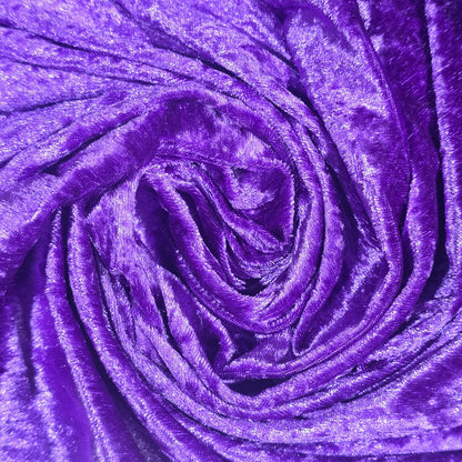 Premium Crushed Stretch Velvet Fabric Purple Velour Dress Upholstery Craft Material 58" / 150cm Wide by the Metre