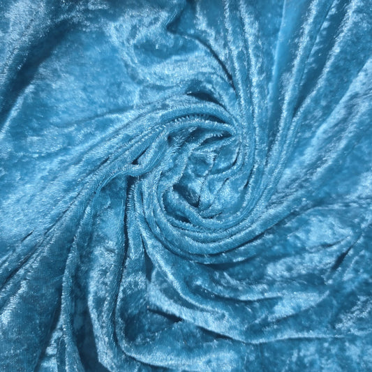 Crushed Stretch Velvet Fabric – 147cm (58") Wide Plain Colours by the Metre