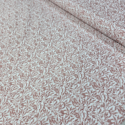 Premium 100% Cotton Poplin Fabric – Terracotta Leaf & Botanical Print – 58" (147cm) Wide by the Metre