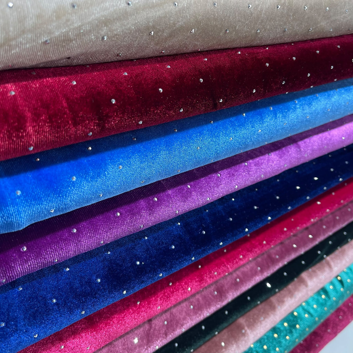 Luxurious Soft Stud Velour Velvet Fabric Stretch Dress Craft Material 58" Wide
