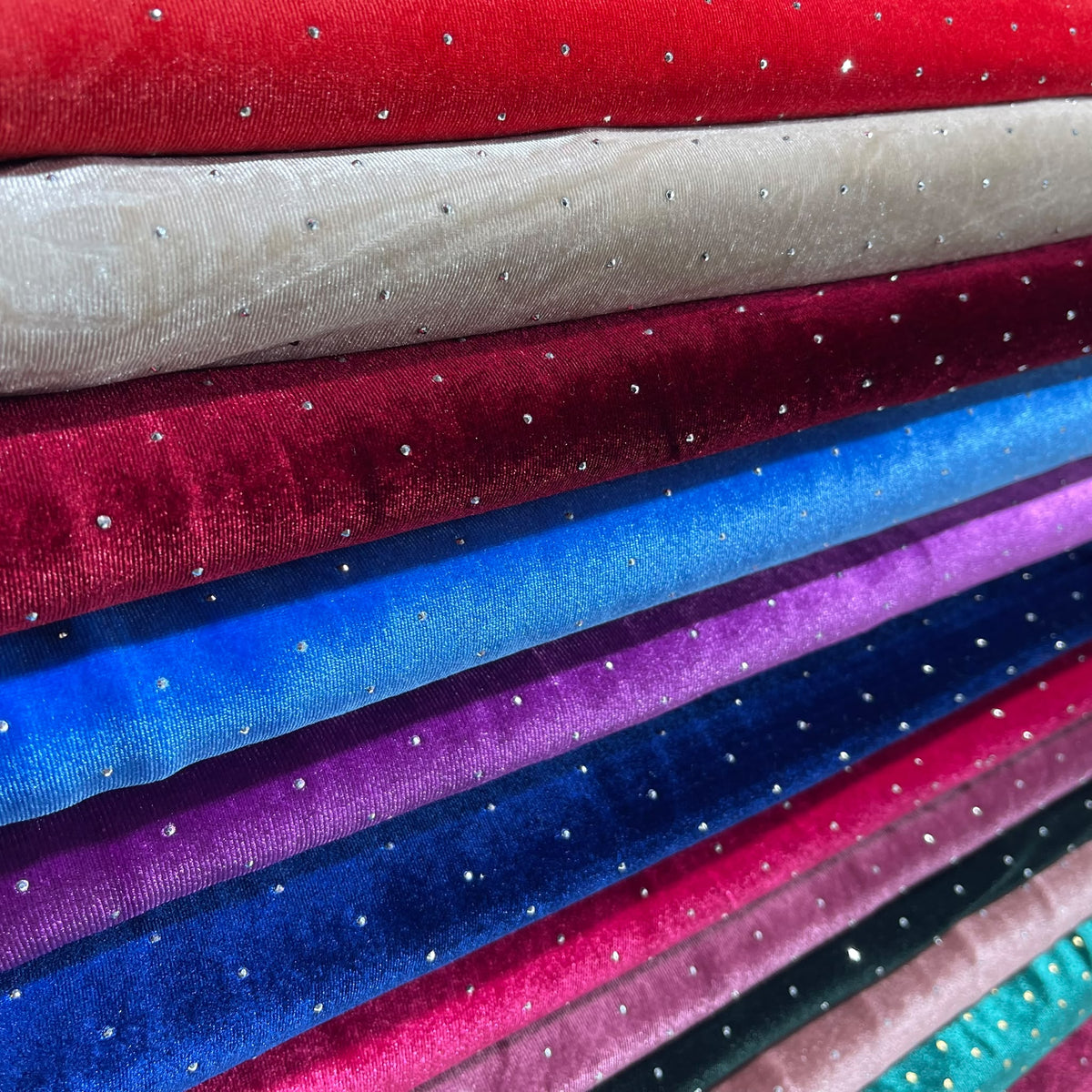 Luxurious Soft Stud Velour Velvet Fabric Stretch Dress Craft Material 58" Wide