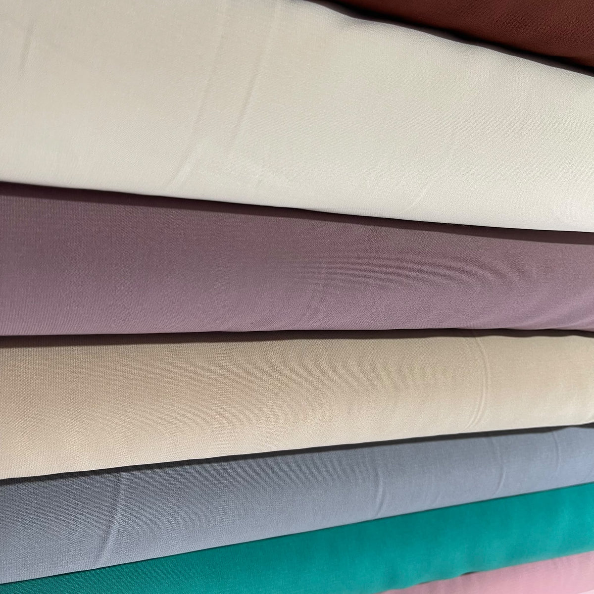 Plain Peach Skin Powder Touch Crepe Fabric 58" Wide By The Meter