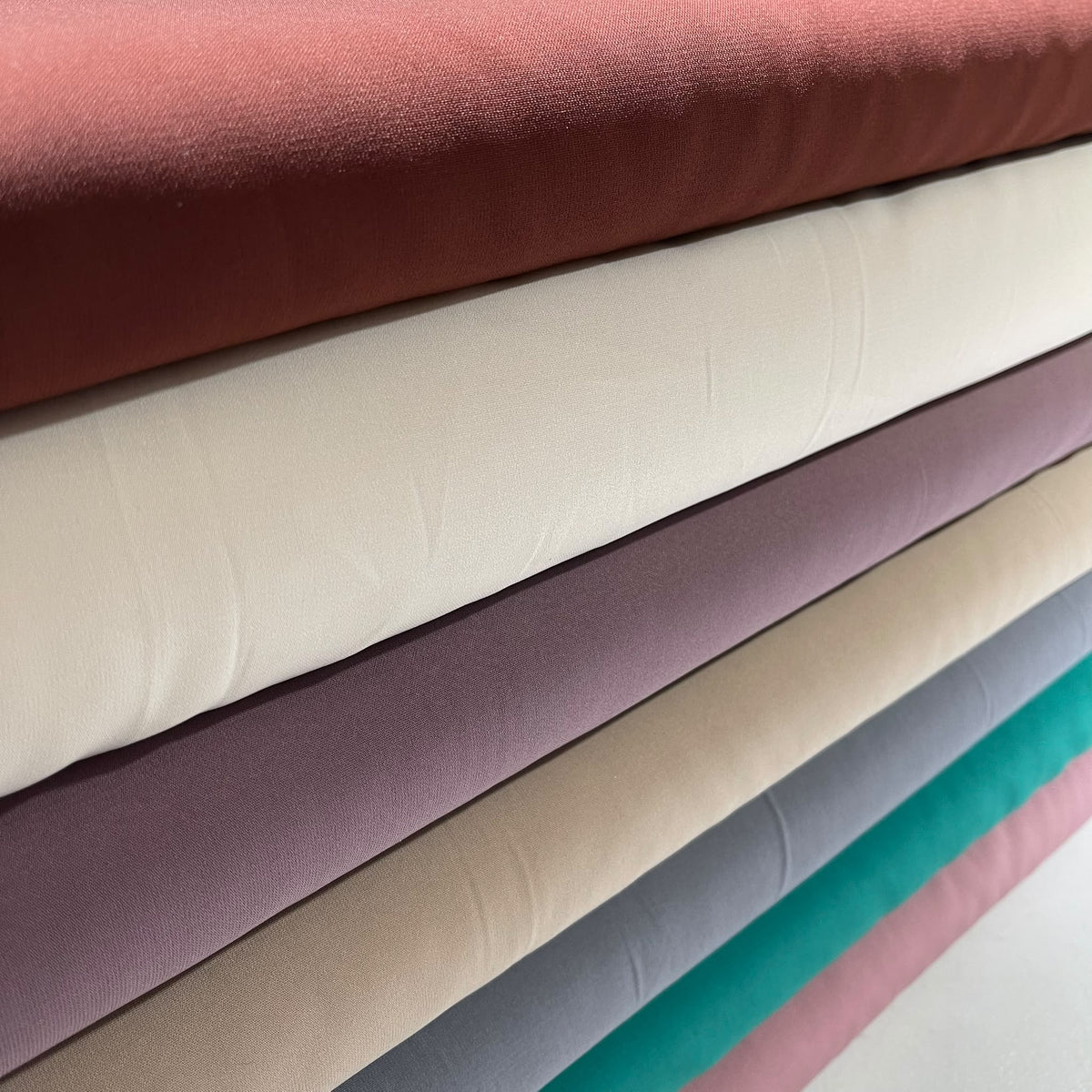 Plain Peach Skin Powder Touch Crepe Fabric 58" Wide By The Meter
