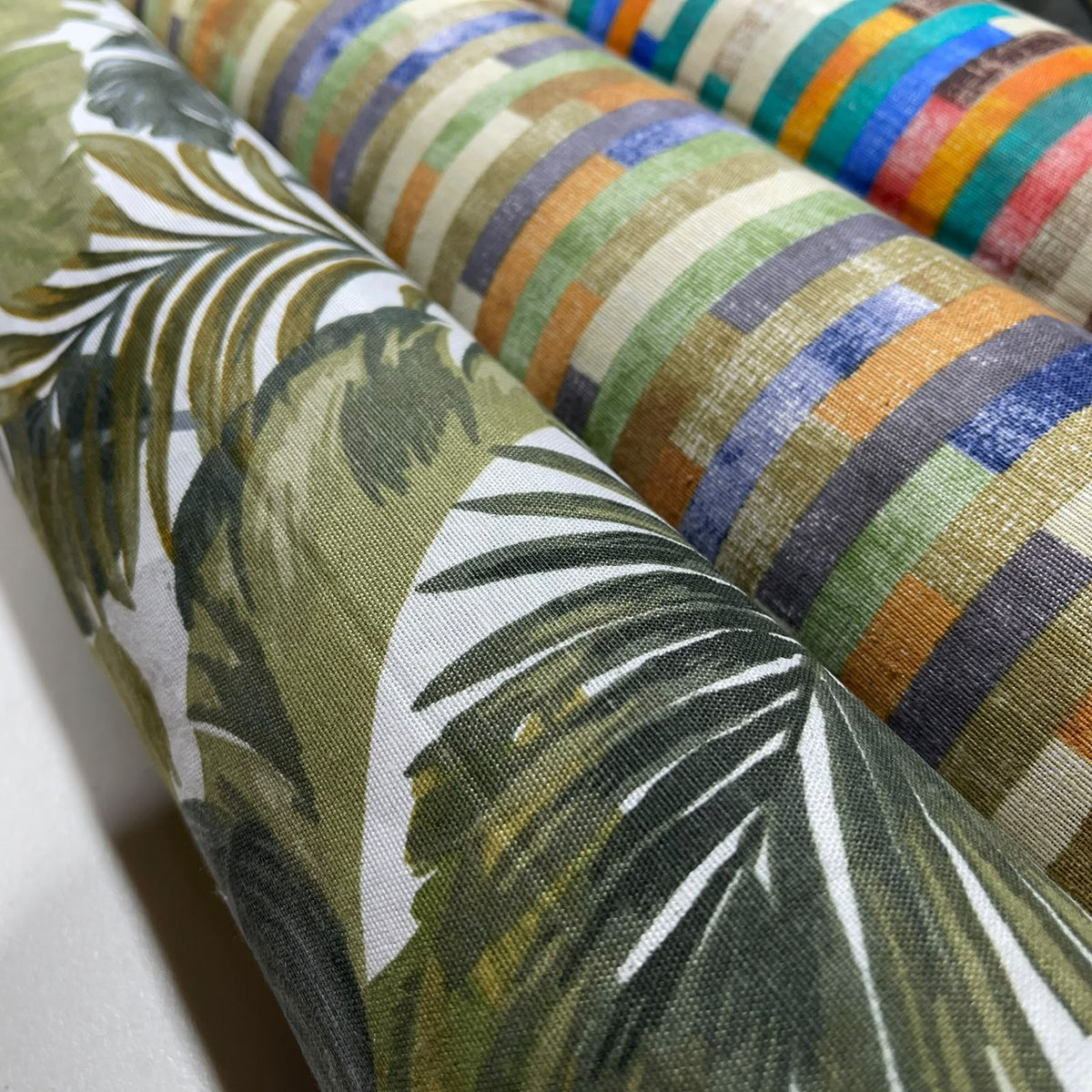 Tropical Leaf Print Cotton Rich Half Panama 55" Wide Dress Craft Fabric By The Meter