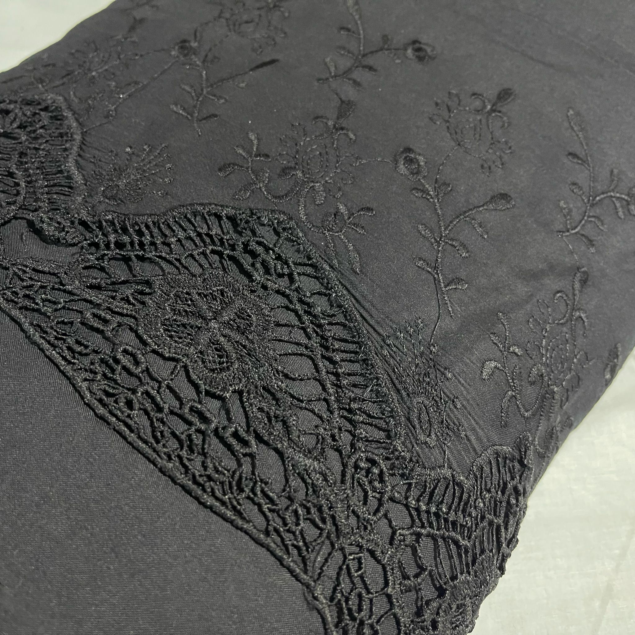 Cotton Floral Embroidery Fabric Lace Broderie Anglaise Dress Craft Material 44