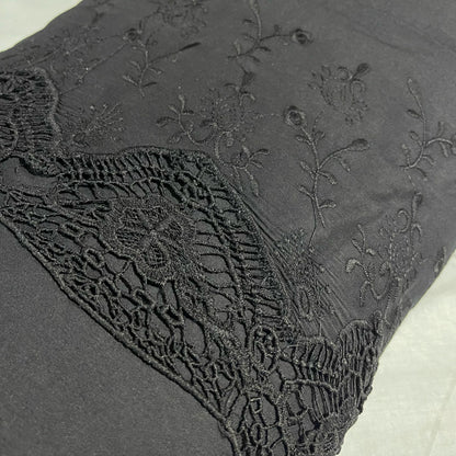 Cotton Floral Embroidery Fabric Lace Broderie Anglaise Dress Craft Material 44"