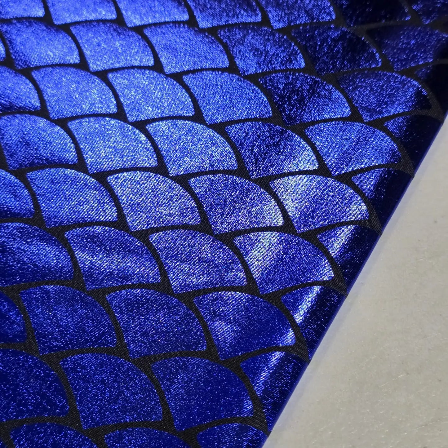 Metallic Mermaid Scale ITY Stretch Foil Reptile Snake Skin Dance Costume Fabric 58" Wide By The Meter