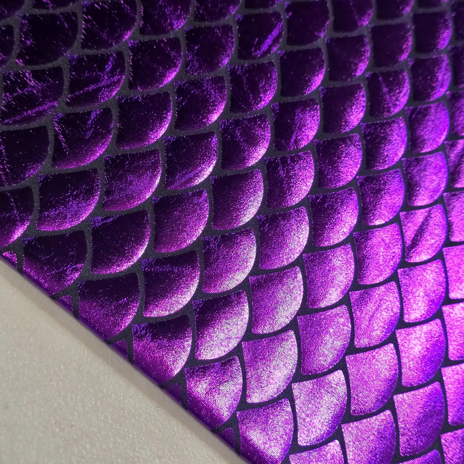 Metallic Mermaid Scale ITY Stretch Foil Reptile Snake Skin Dance Costume Fabric 58