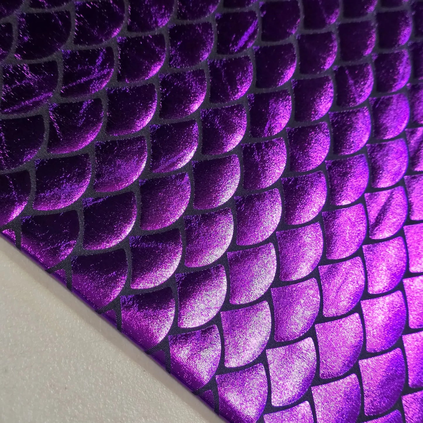 Metallic Mermaid Scale ITY Stretch Foil Reptile Snake Skin Dance Costume Fabric 58" Wide By The Meter