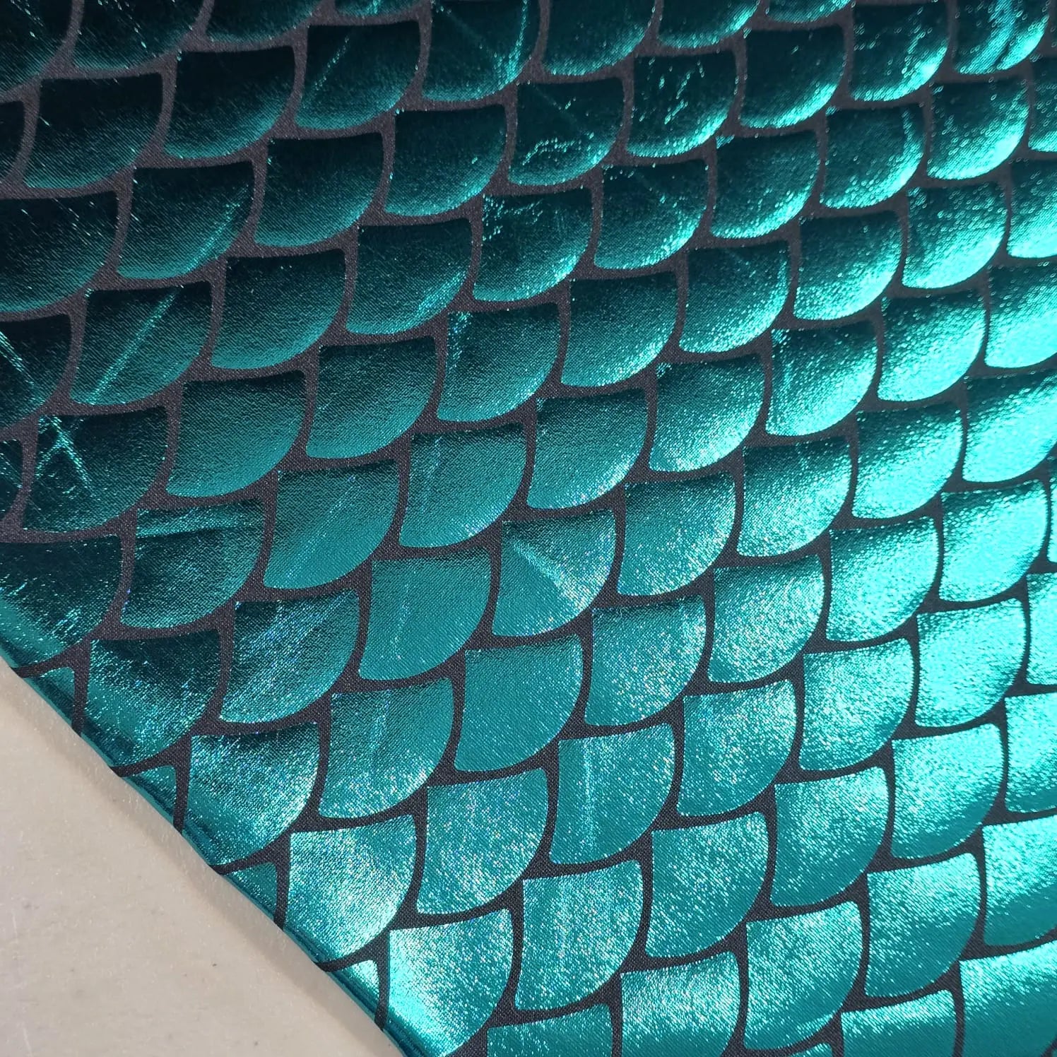 Metallic Mermaid Scale ITY Stretch Foil Reptile Snake Skin Dance Costume Fabric 58