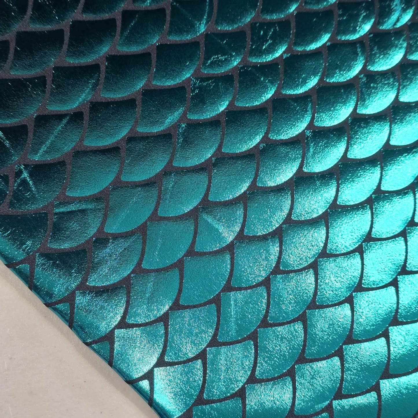 Metallic Mermaid Scale ITY Stretch Foil Reptile Snake Skin Dance Costume Fabric 58" Wide By The Meter