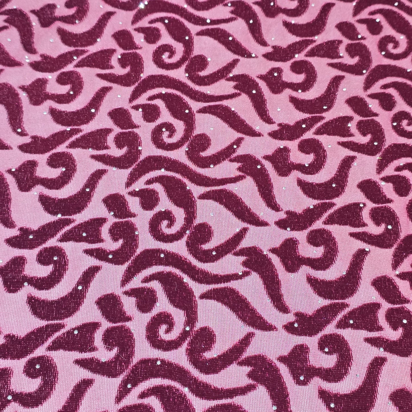 Premium Velvet Velour Floral Devoré Fabric | 58" (147cm) Wide Dressmaking & Craft Material – Sold by the Metre