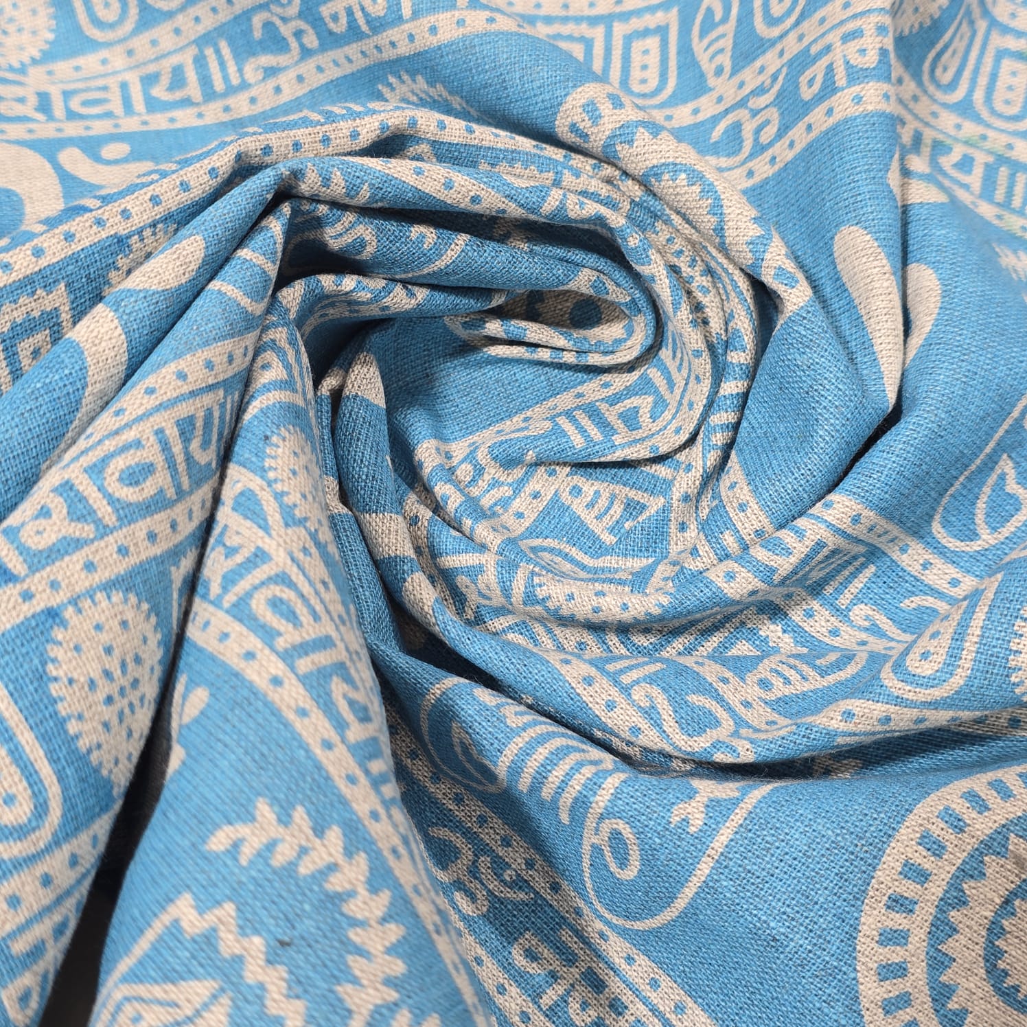 Om Symbol Cotton Linen Fabric 44