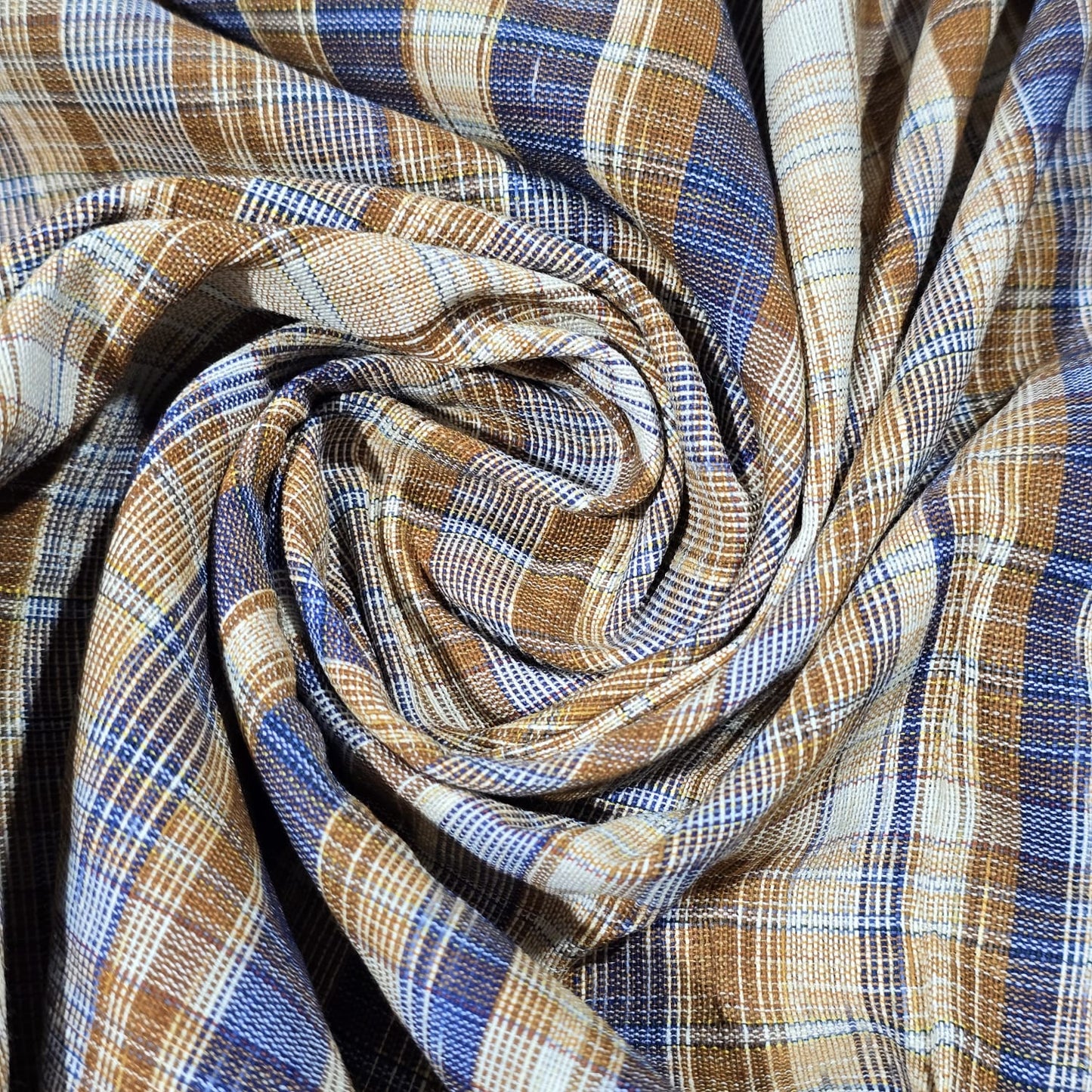 Yarn Dyed Striped Khadi 100% Cotton Fabric 44" Woven Dress Craft Material By The Meter