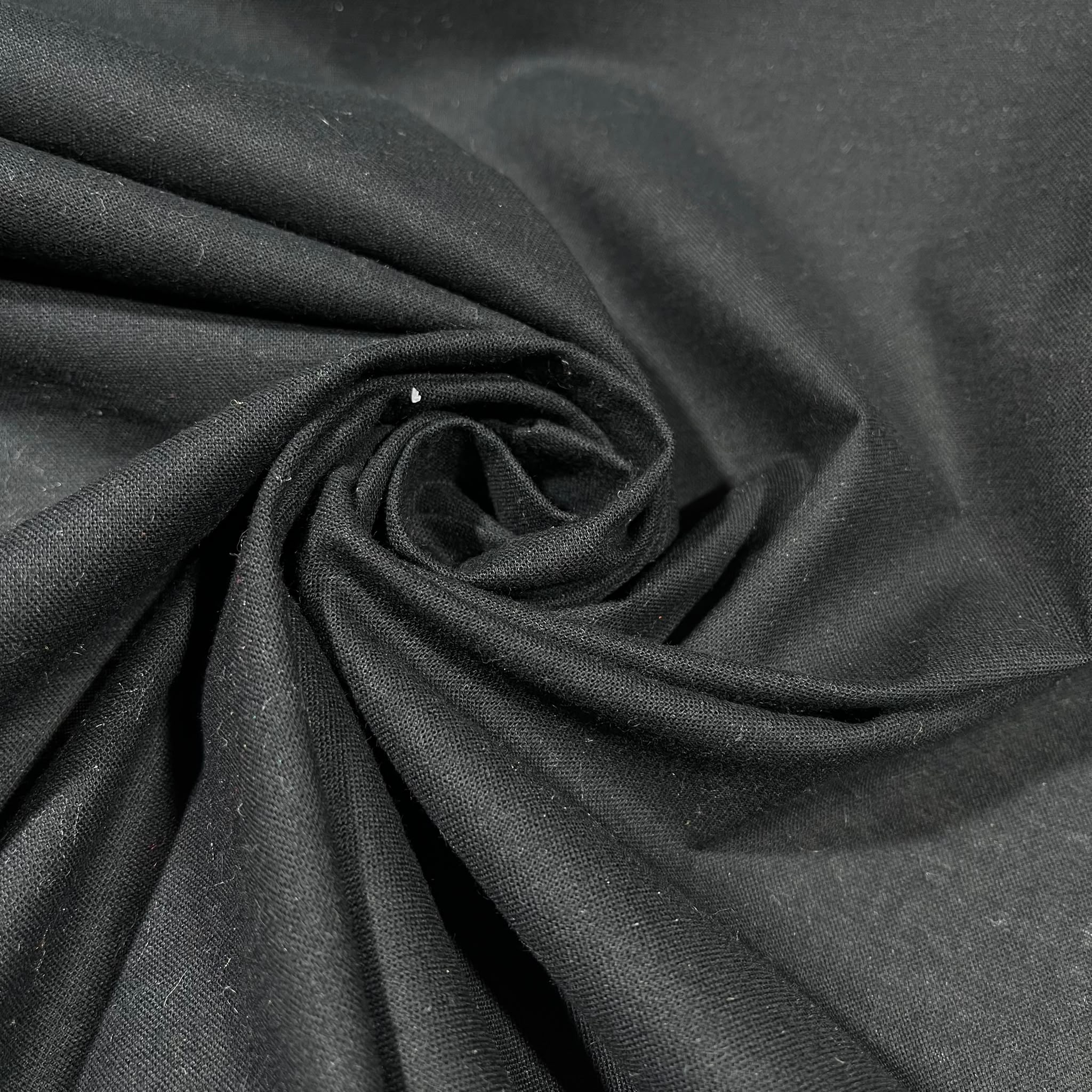 100% Cotton White / Black Woven Iron-On Fusible Interfacing Fabric 90cm By Meter