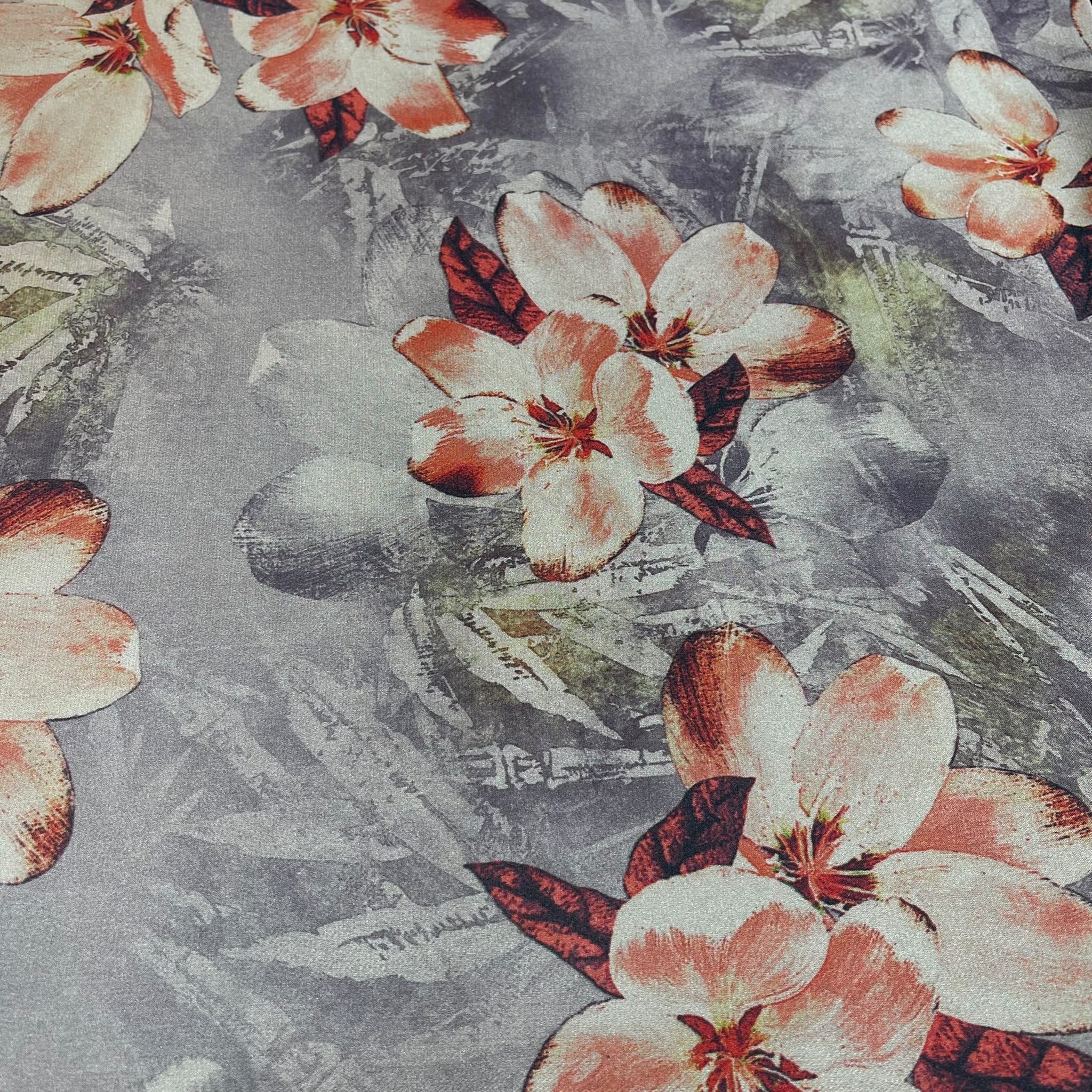 Floral Printed Luxury Satin Fabric 58