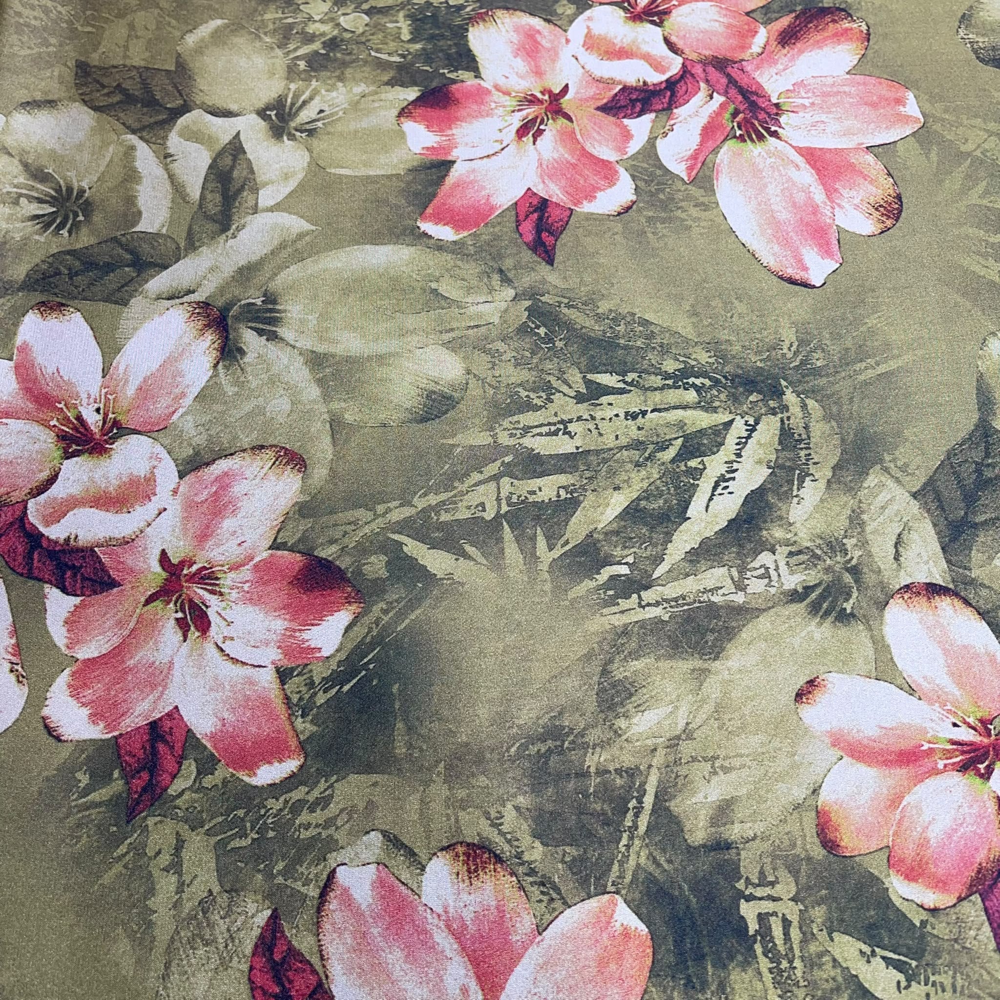 Floral Printed Luxury Satin Fabric 58