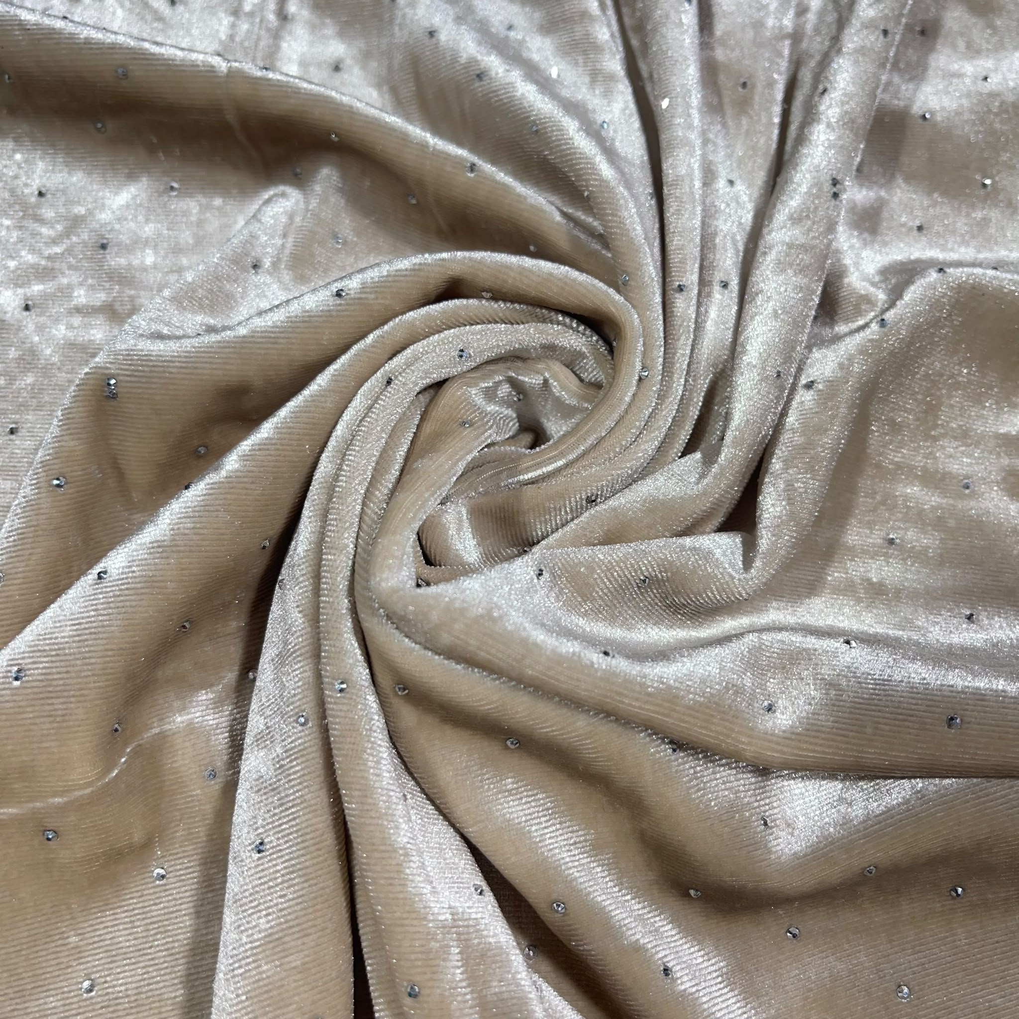 Luxurious Soft Stud Velour Velvet Fabric Stretch Dress Craft Material 58