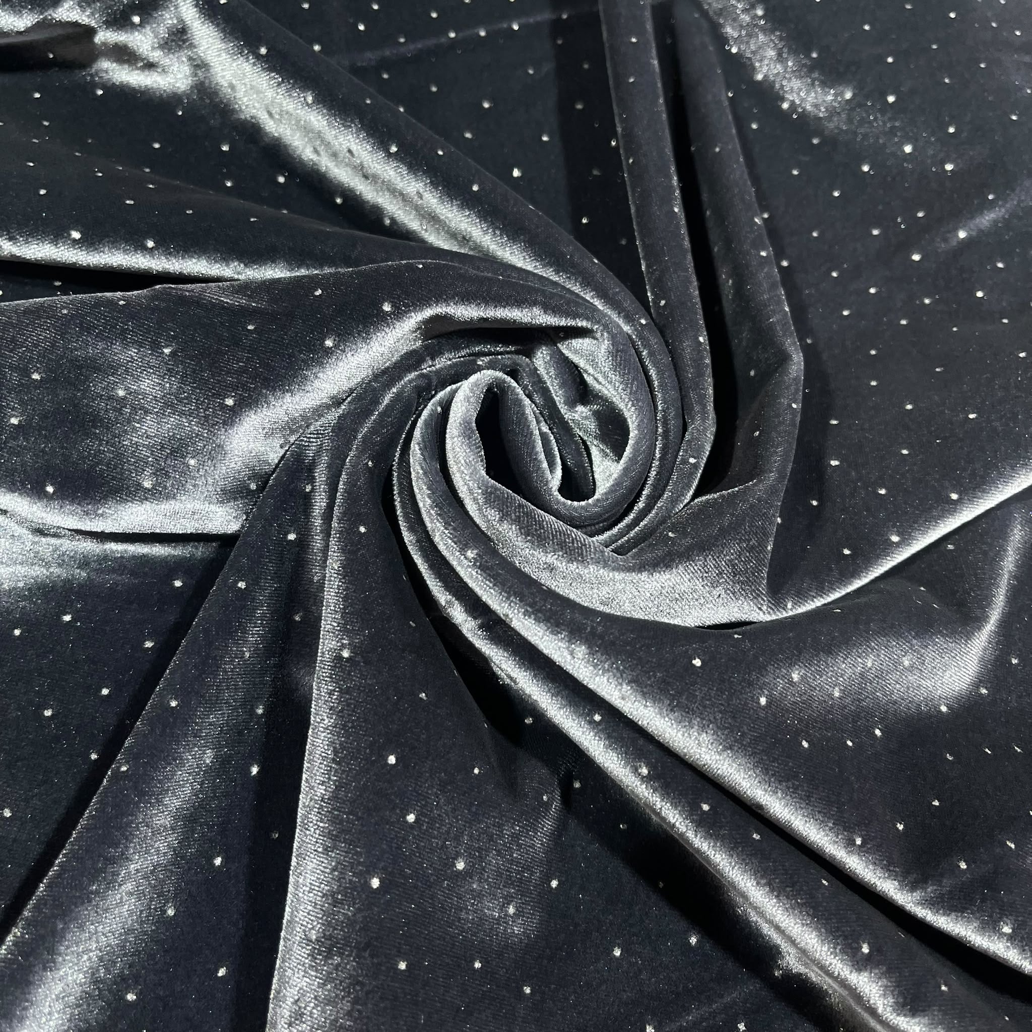 Luxurious Soft Stud Velour Velvet Fabric Stretch Dress Craft Material 58