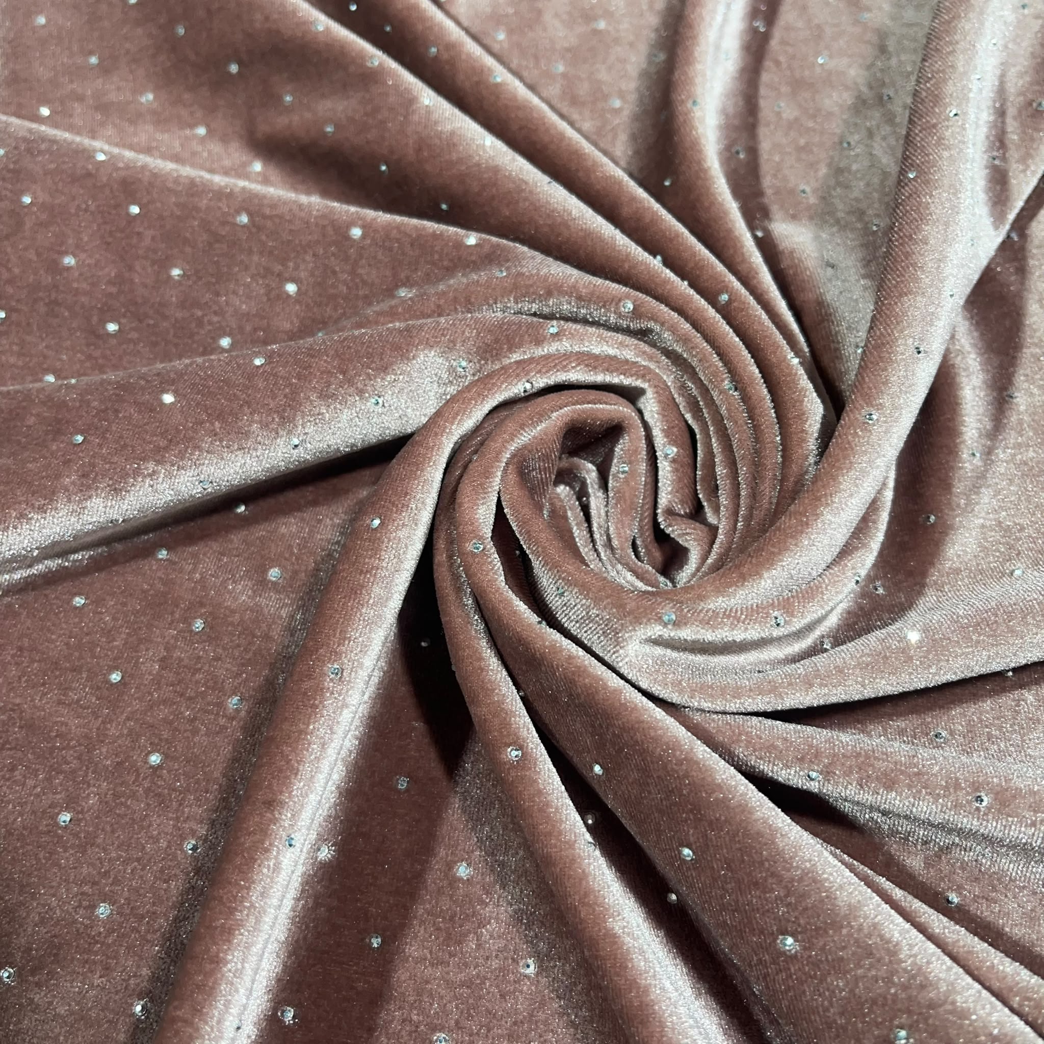 Luxurious Soft Stud Velour Velvet Fabric Stretch Dress Craft Material 58