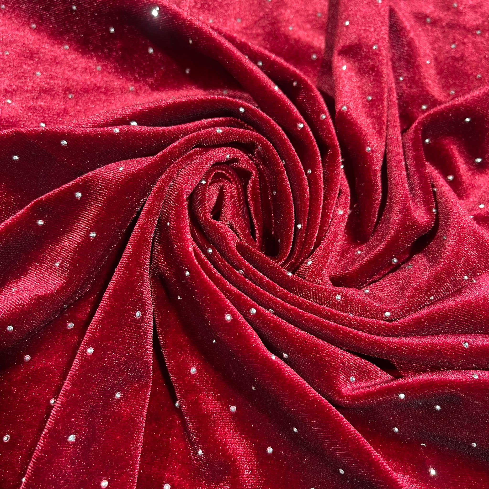 Luxurious Soft Stud Velour Velvet Fabric Stretch Dress Craft Material 58
