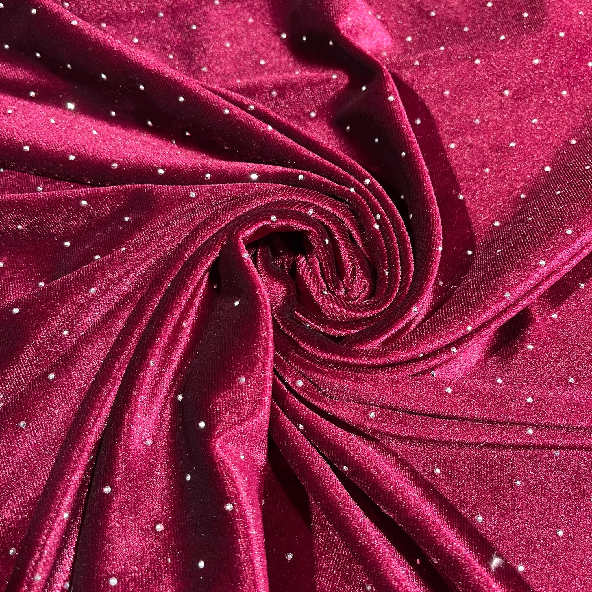 Luxurious Soft Stud Velour Velvet Fabric Stretch Dress Craft Material 58
