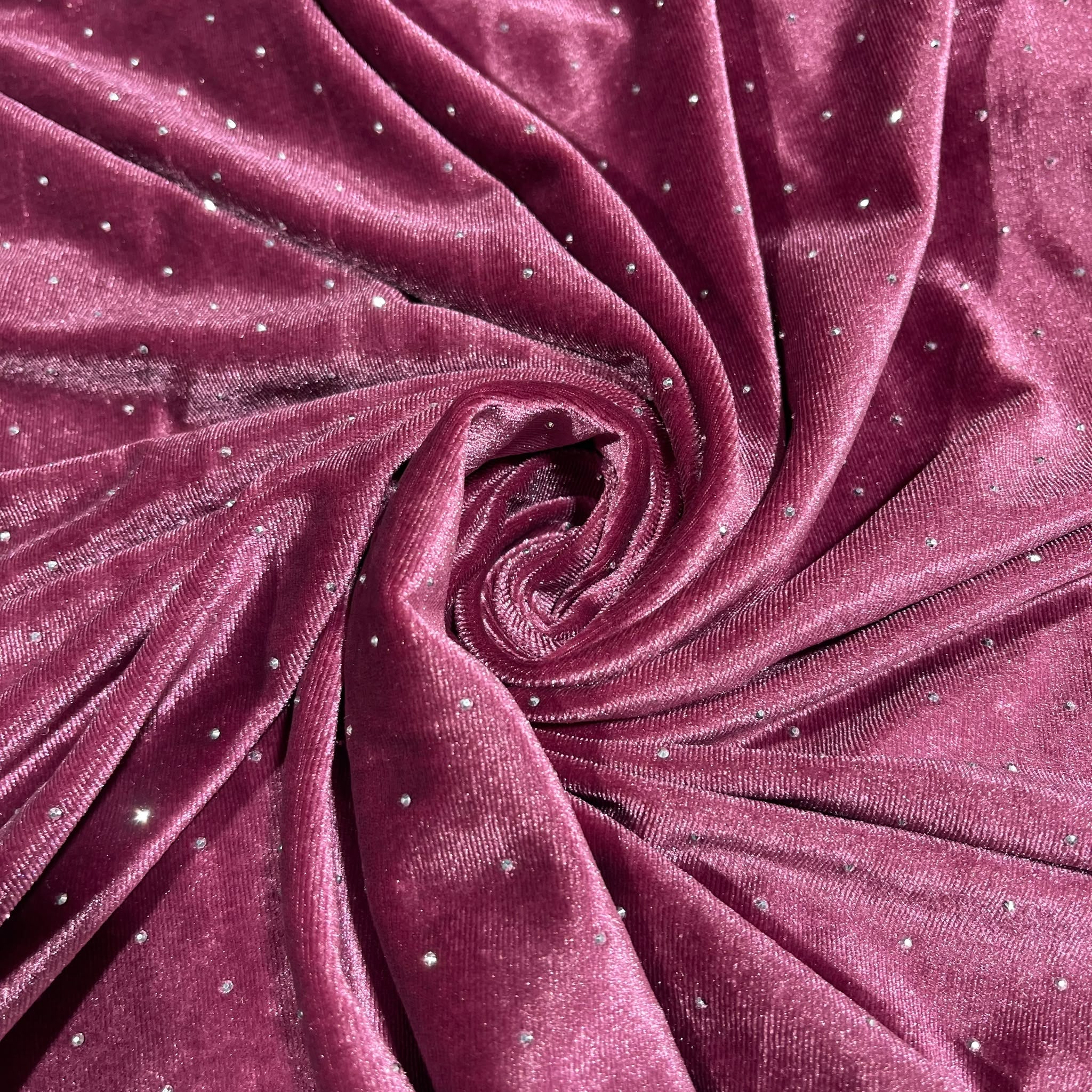 Luxurious Soft Stud Velour Velvet Fabric Stretch Dress Craft Material 58