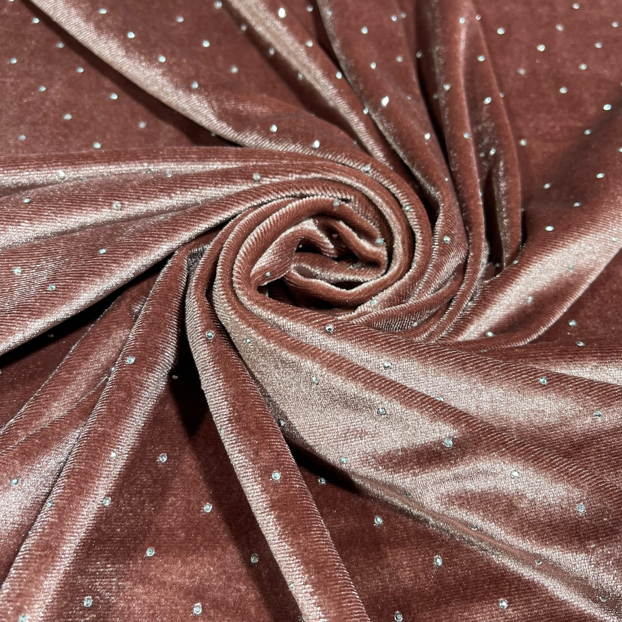Luxurious Soft Stud Velour Velvet Fabric Stretch Dress Craft Material 58