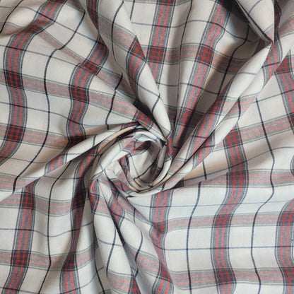 100% Cotton Tartan & Check Plaid Fabric – 58" Wide Stripe Dress, Quilting & Craft Material by the Metre