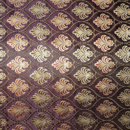 * Clearance * Geometric Stripes & Tartan Chenille Tapestry-Inspired Medium to Heavyweight Curtain & Upholstery Fabrics – 58" Wide",  Sold by the Meter (Wine Damask)