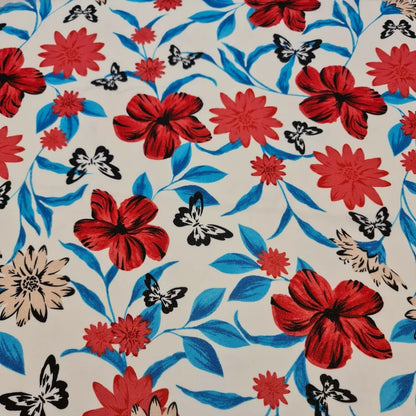 Floral, Polka, Animal & Paisley Printed Fabric – 58" Wide Georgette, Chiffon & Crepe Dress Material