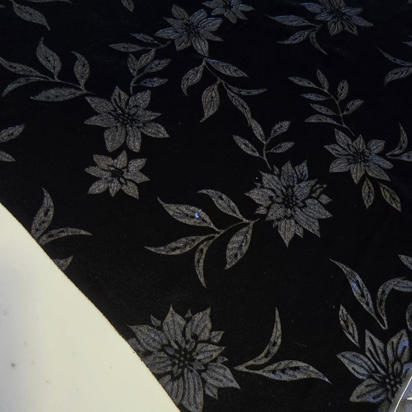 Luxury Floral Embossed Velvet Fabric | Three Crown Non-Stretch Velvet | 58" (147cm) Wide Dress, Craft & Drape Material – Sold by the Metre