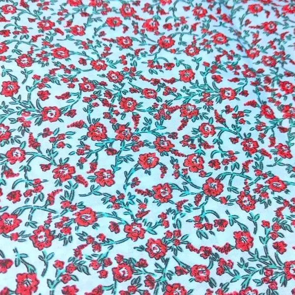 Bluebell Floral Printed Polycotton Fabric | 44