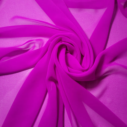 Sheer Poly Crepe Chiffon Fabric – Semi-Transparent, Lightweight 44" Wide for Dress, Draping & Craft