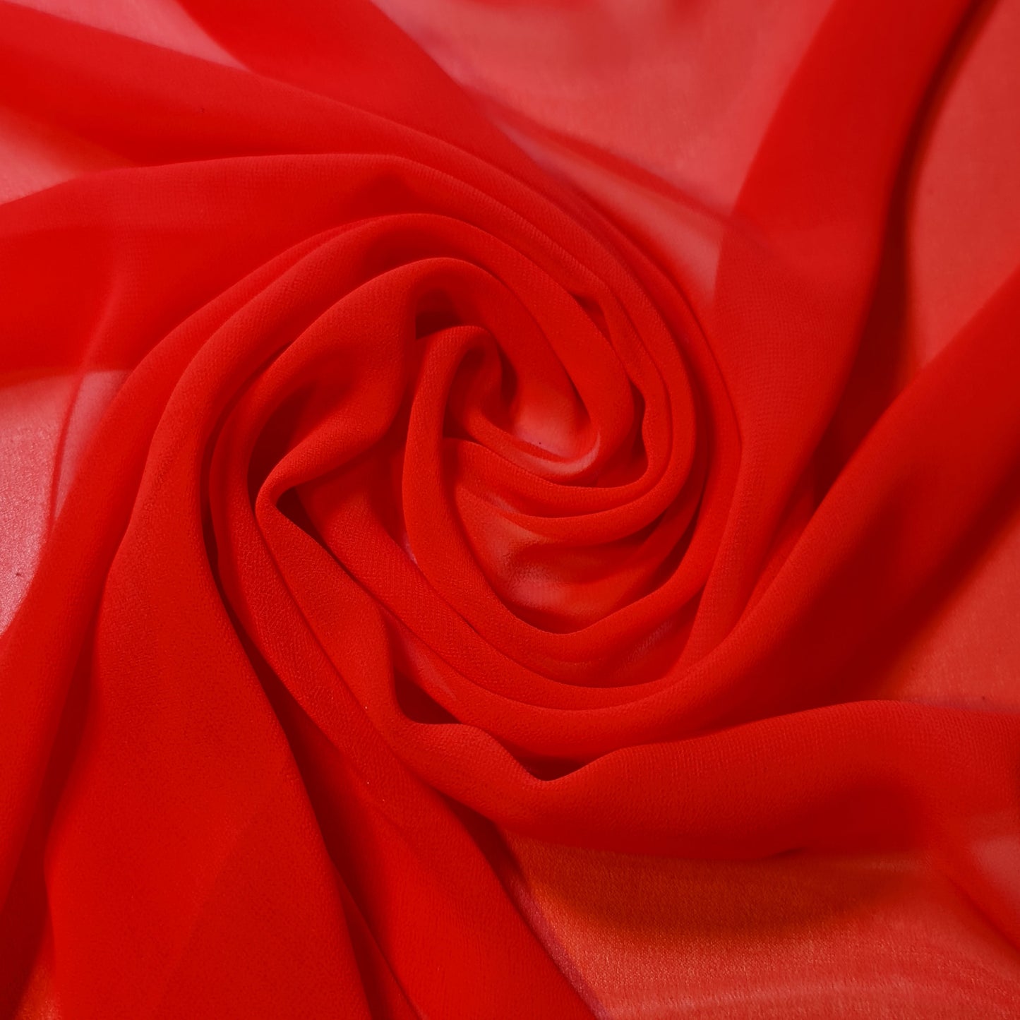 Sheer Poly Crepe Chiffon Fabric – Semi-Transparent, Lightweight 44" Wide for Dress, Draping & Craft