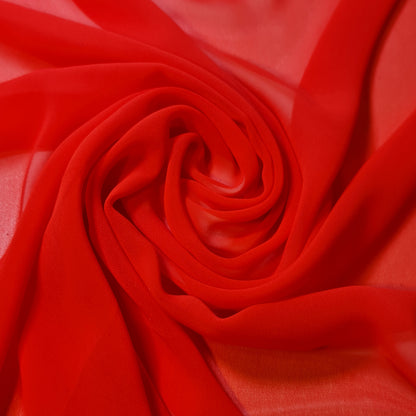 Sheer Poly Crepe Chiffon Fabric – Semi-Transparent, Lightweight 44" Wide for Dress, Draping & Craft