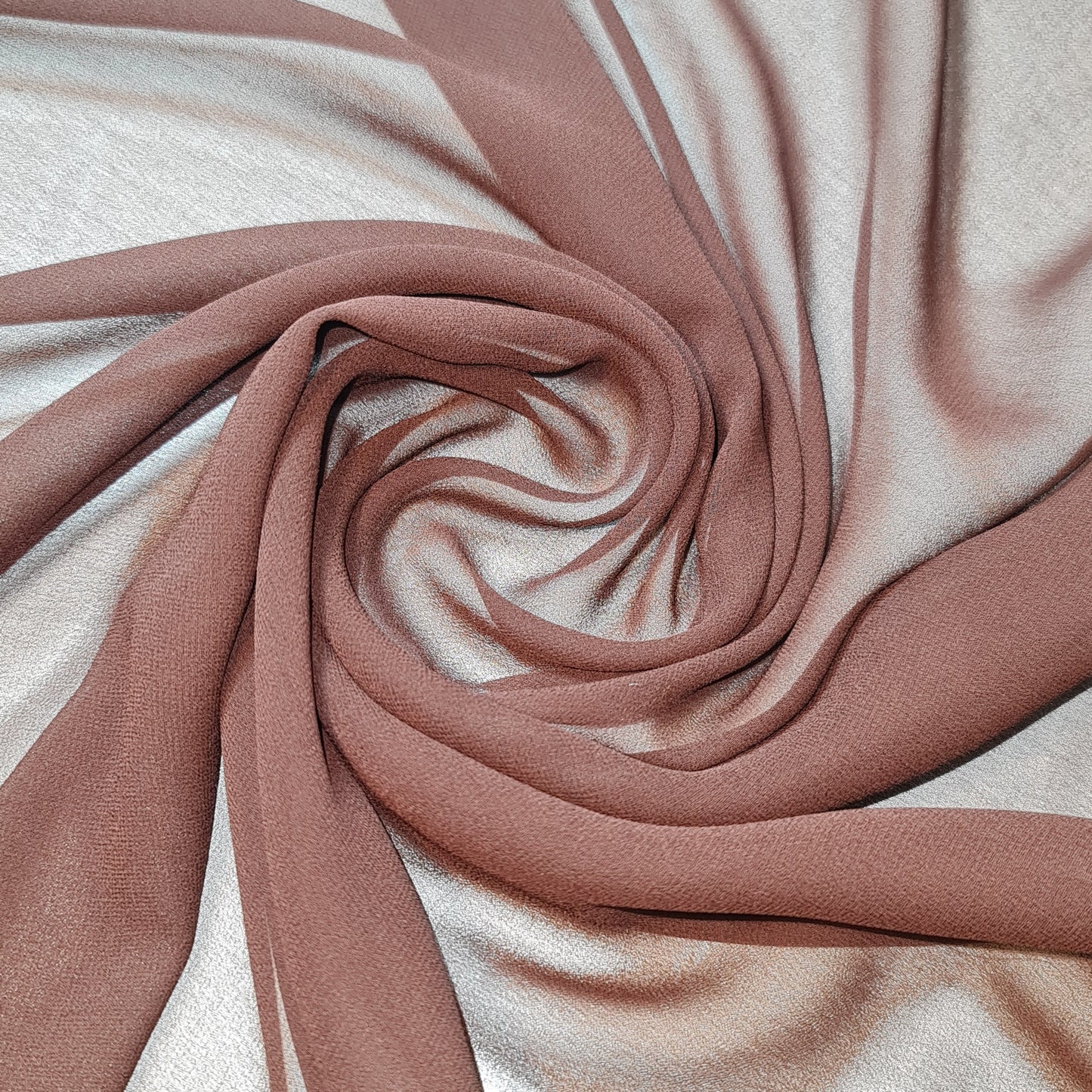 Sheer Poly Crepe Chiffon Fabric – Semi-Transparent, Lightweight 44" Wide for Dress, Draping & Craft