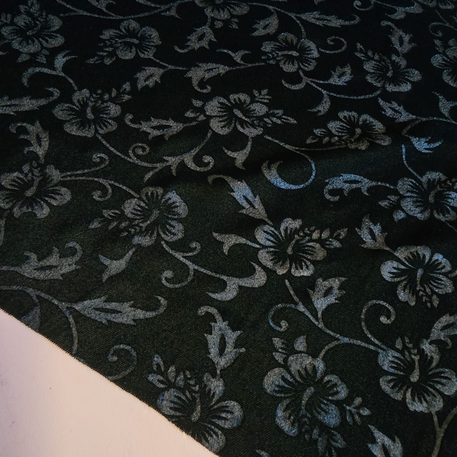 Luxury Floral Embossed Velvet Fabric | Three Crown Non-Stretch Velvet | 58