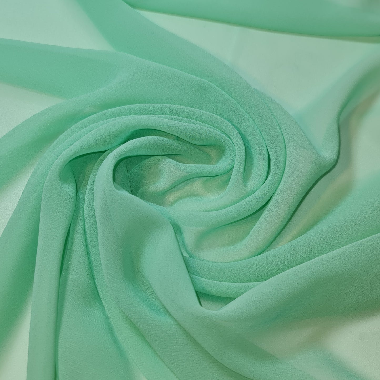 Sheer Poly Crepe Chiffon Fabric – Semi-Transparent, Lightweight 44" Wide for Dress, Draping & Craft