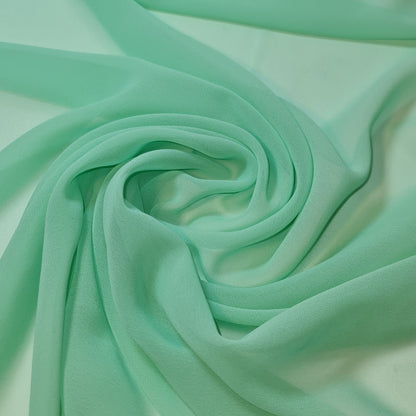 Chiffon Sheer Plain Soft Polyester Fabric – 44" Wide for Wedding, Dress & Craft – 30m Bolt/Roll