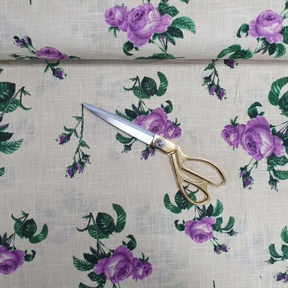 100% Cotton Linen Fabric – Indian Print Soft Touch for Dressmaking & Crafting 44" Wide - Textile Station